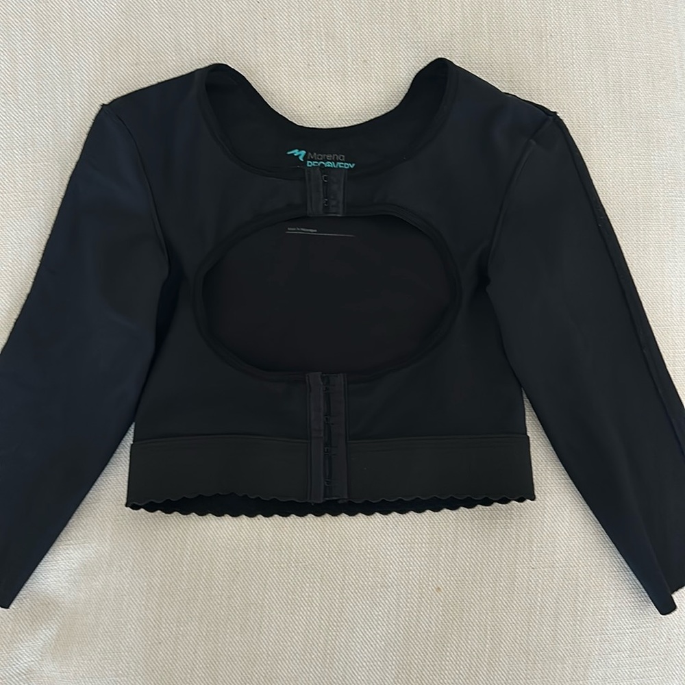 MARENA Open Bust Vest 3/4 Length Sleeves Compression Garment